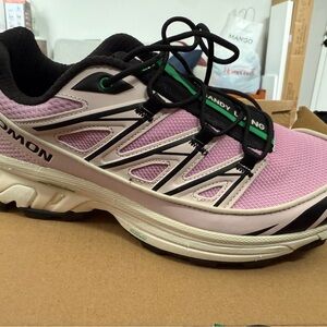 Sandy Liang x Salomon Women's Pink and Black Athletic Shoes size 40, M 7, W 9